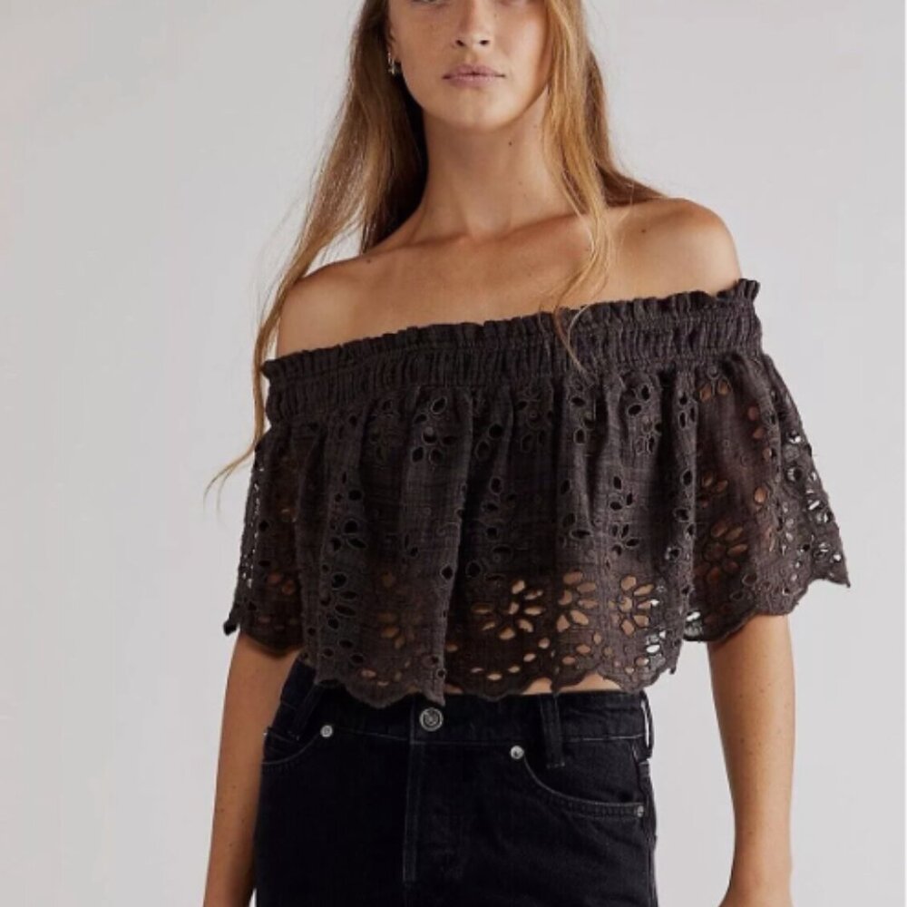 NWT Free People FP One Perla Top (XS - Espresso Bean)